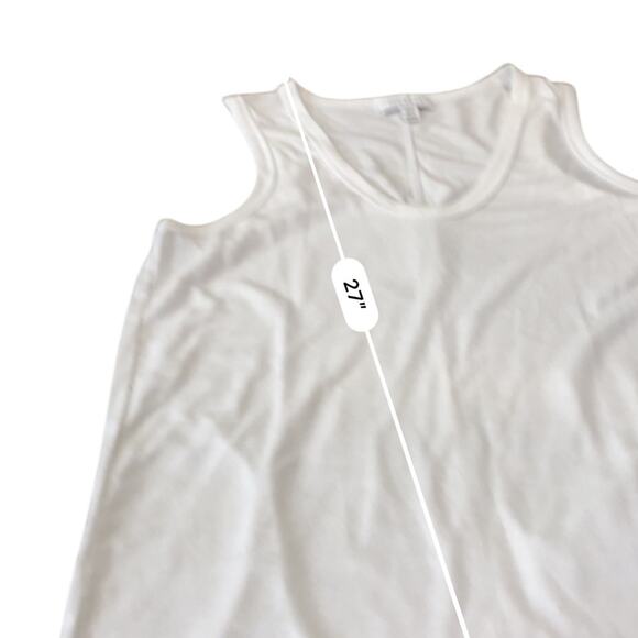 Bundle of 2 TOPSHOP Basic tanks Size 8 White & Gray - Picture 5 of 7